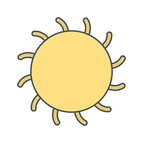Sonnenvektor Symbol Zeichen Symbol Vektor Illustration Für Den Persönlichen Und — Stockvektor