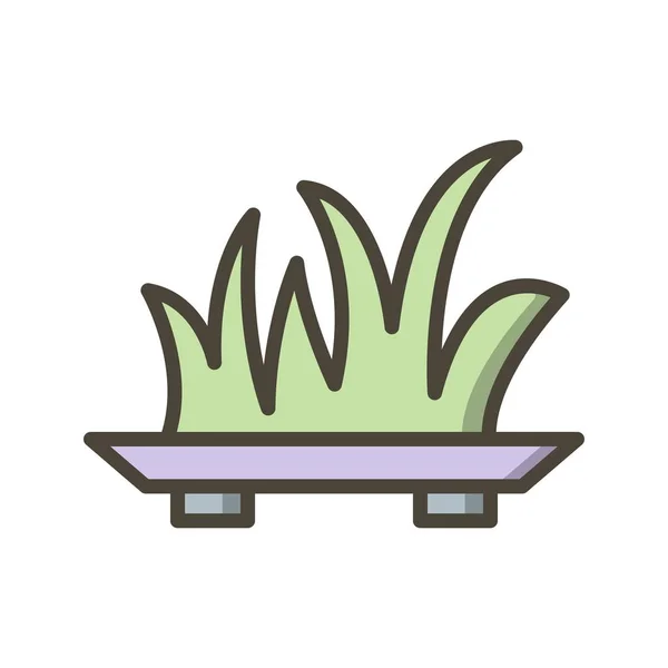 Grass Vector Icon Sign Icon Ilustración Vectores Para Uso Personal — Archivo Imágenes Vectoriales