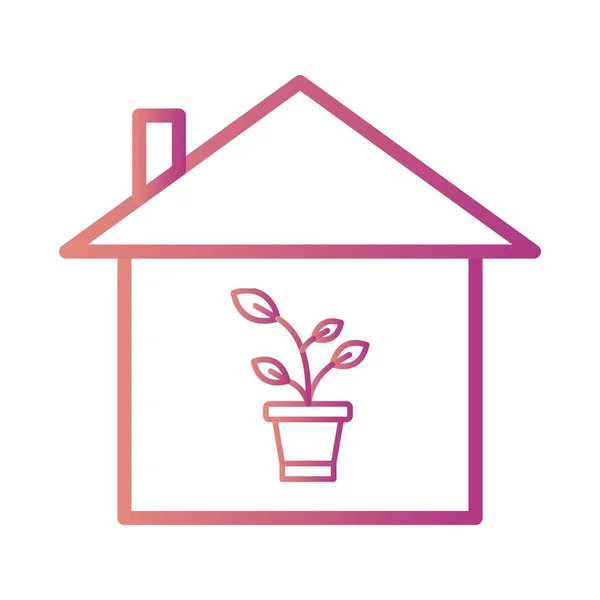 用于个人和商业用途的植物房屋向量图标标志图标矢量插图 — 图库矢量图片