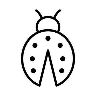 Lady Bug vektör simge işareti simge vektör çizim kişisel ve ticari kullanım için..