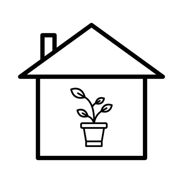 Icono Signo Icono Vector Casa Planta Ilustración Vectorial Para Uso — Archivo Imágenes Vectoriales