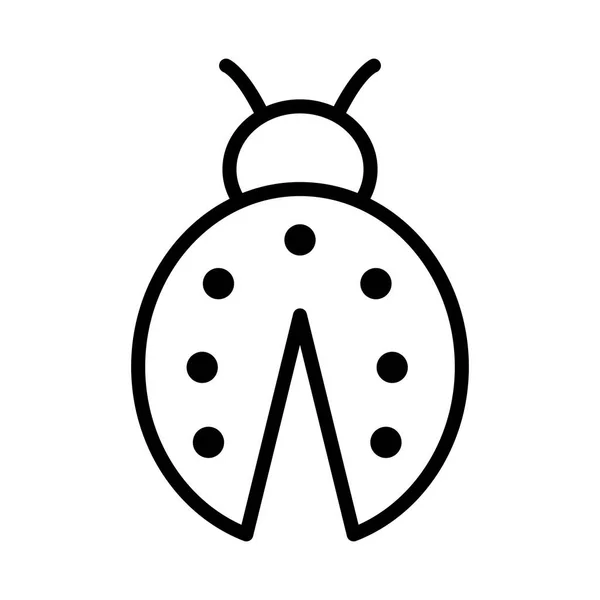Lady Bug Vektorové Ikony Znaménko Ikonu Vektorové Ilustrace Pro Osobní — Stockový vektor