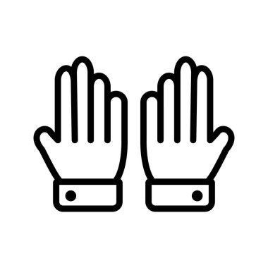 Eldiven işareti simge vektör çizim kişisel ve ticari kullanım için..