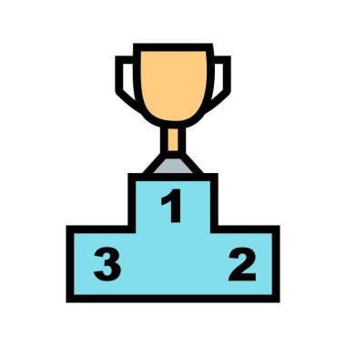 Podyum işareti simge vektör çizim kişisel ve ticari kullanım için..