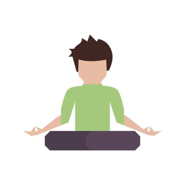 Yoga işareti simge vektör çizim kişisel ve ticari kullanım için..