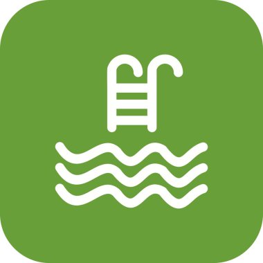 Yüzme Havuzu işareti simge vektör çizim kişisel ve ticari kullanım için..