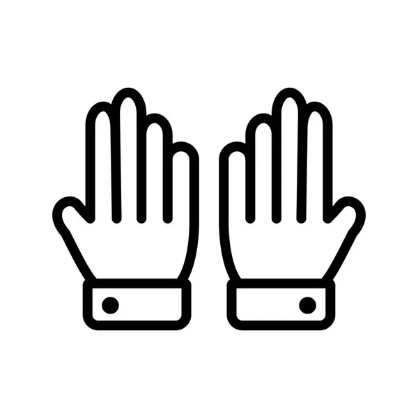 Handschoenen Teken Icon Vectorillustratie Voor Persoonlijk Commercieel Gebruik — Stockvector