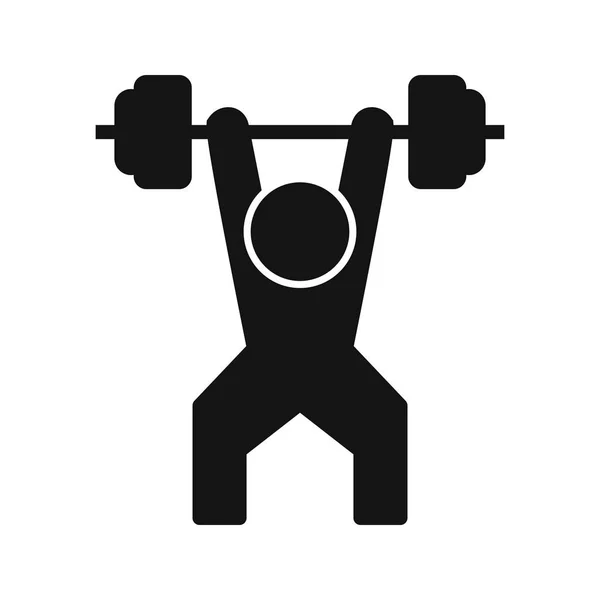 Weightlifting Sign Icon Vector Illustration Personal Commercial Use — Stock Vector