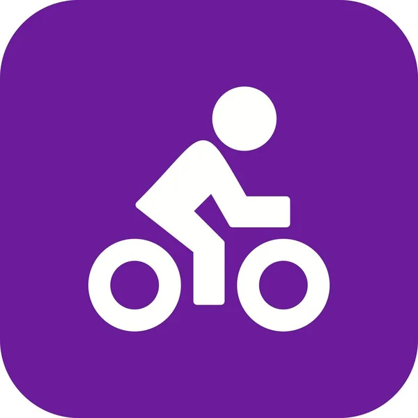 Illustration Vectorielle Icône Signe Cycliste Pour Usage Personnel Commercial — Image vectorielle