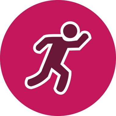Runner işareti simge vektör çizim kişisel ve ticari kullanım için..
