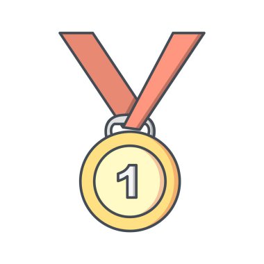 Madalya işareti simge vektör çizim kişisel ve ticari kullanım için..