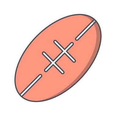 Rugby işareti simge vektör çizim kişisel ve ticari kullanım için..