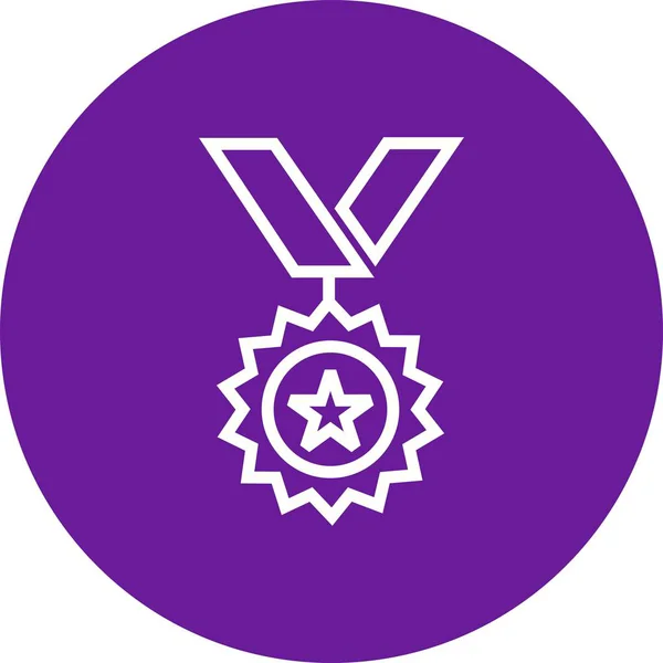 Ilustracja Wektorowa Ikona Znak Medal Dla Użytku Osobistego Komercyjnego — Wektor stockowy