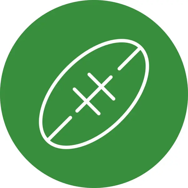 Rugby Işareti Simge Vektör Çizim Kişisel Ticari Kullanım Için — Stok Vektör