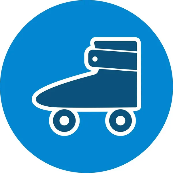 Roller Skate Teken Icon Vectorillustratie Voor Persoonlijk Commercieel Gebruik — Stockvector