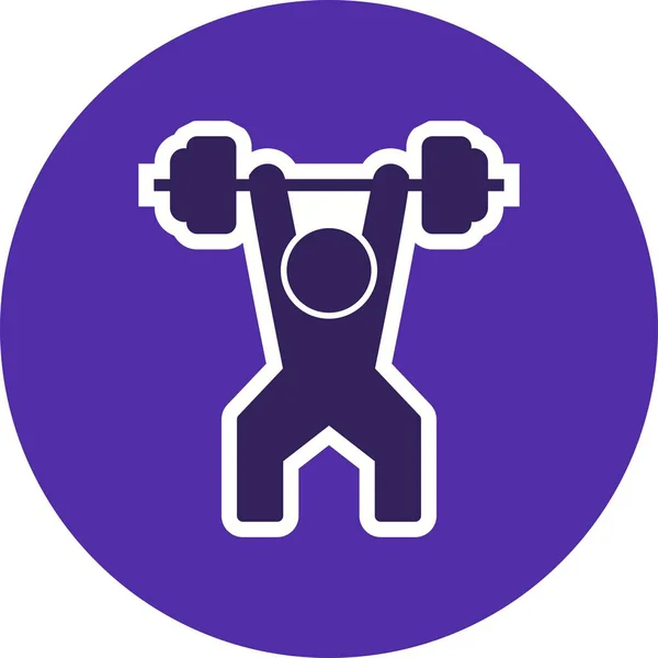 Gewichtheben Zeichen Symbol Vektor Illustration Für Den Persönlichen Und Kommerziellen — Stockvektor