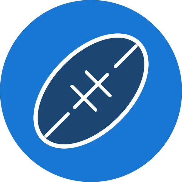 Rugby Teken Icon Vectorillustratie Voor Persoonlijk Commercieel Gebruik — Stockvector