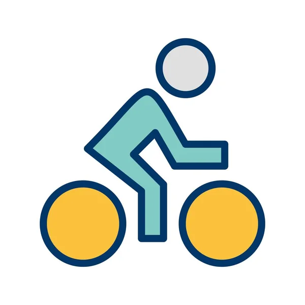 Cyclist Sign Icon Vector Illustration Personal Commercial Use — Stock Vector