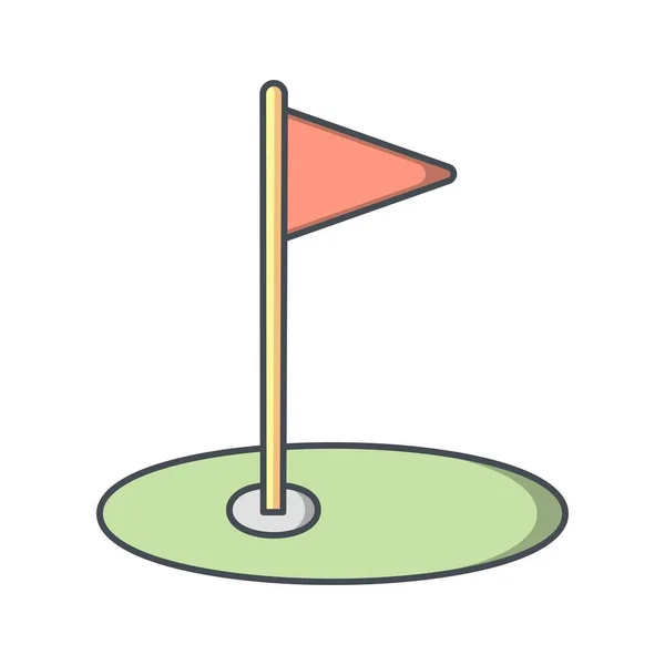 Golf Jel Ikon Vektoros Illusztráció Személyes Edzőtermi Használatra — Stock Vector