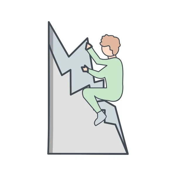 Icono Señal Escalada Ilustración Vectorial Para Uso Personal Comercial — Vector de stock