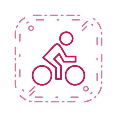 Bisikletçi işareti simge vektör çizim kişisel ve ticari kullanım için..