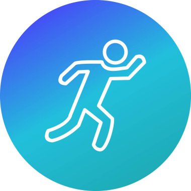 Runner işareti simge vektör çizim kişisel ve ticari kullanım için..