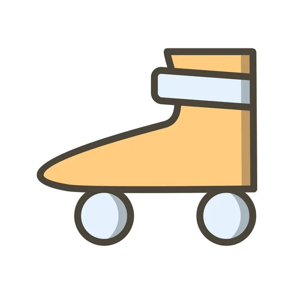 用于个人和商业用途的溜冰鞋标志图标矢量插图 — 图库矢量图片