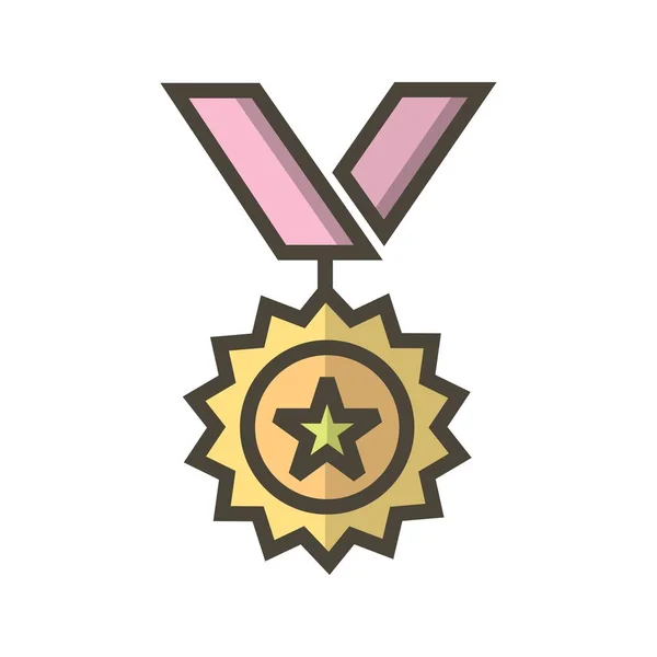 Medaile Znamení Ikonu Vektorové Ilustrace Pro Osobní Komerční Využití — Stockový vektor