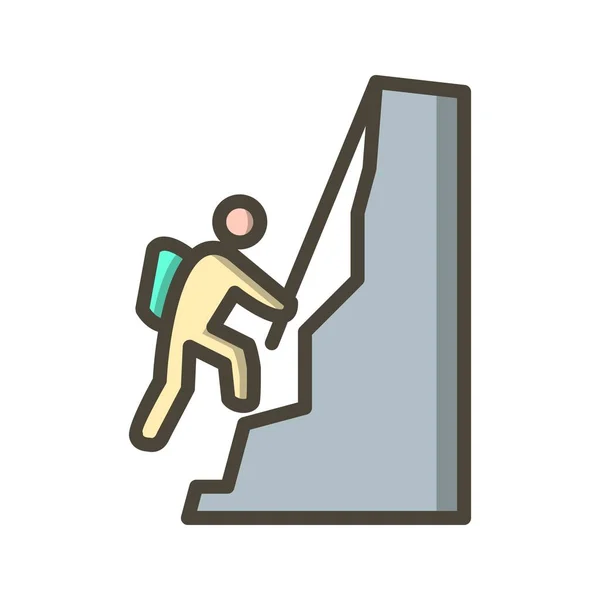 Icono Señal Escalada Ilustración Vectorial Para Uso Personal Comercial — Vector de stock