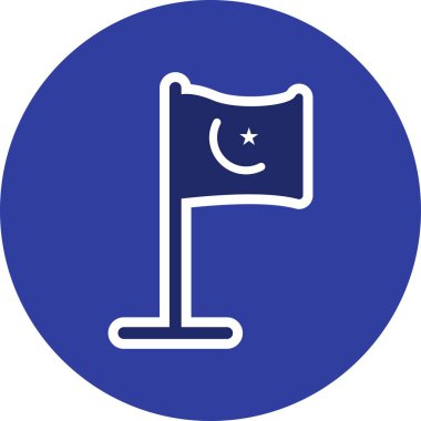 İslam bayrağı vektör simge işareti simge vektör çizim kişisel ve ticari kullanım için..