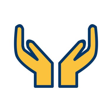 Vektör simge işareti simge vektör çizim kişisel ve ticari kullanım için dua..