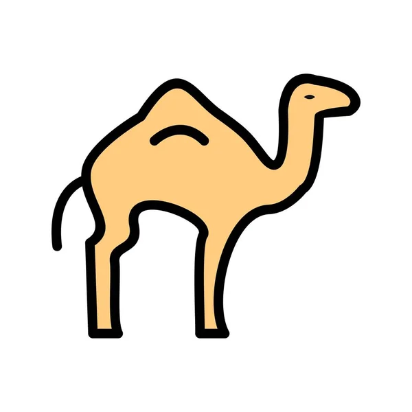 Верблюжья Векторная Икона Знак Иконки Векторная Иллюстрация Личного Коммерческого Использования — стоковый вектор