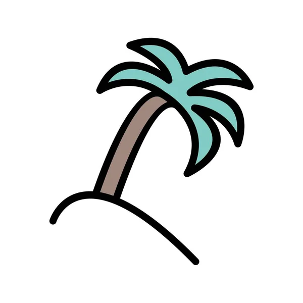 Ilustracja Wektorowa Palm Tree Wektor Ikona Znak Ikona Użytku Osobistego — Wektor stockowy