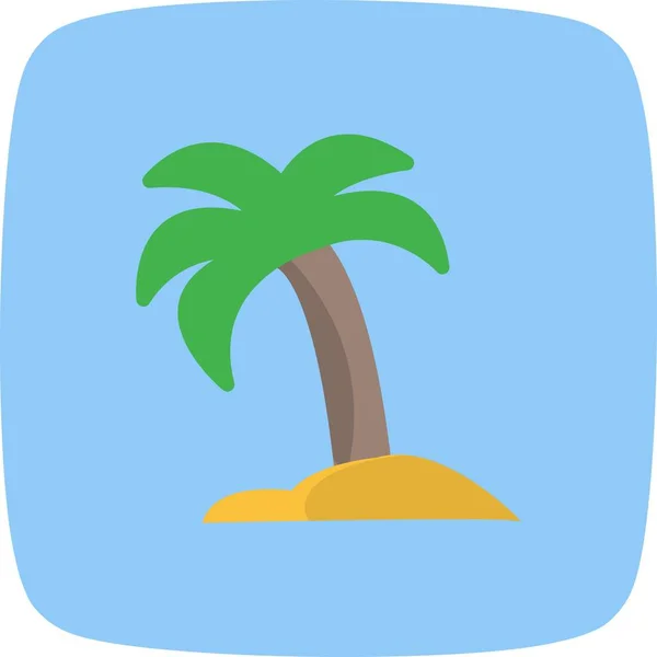 Icono Signo Icono Árbol Palma Ilustración Vector Para Uso Personal — Vector de stock