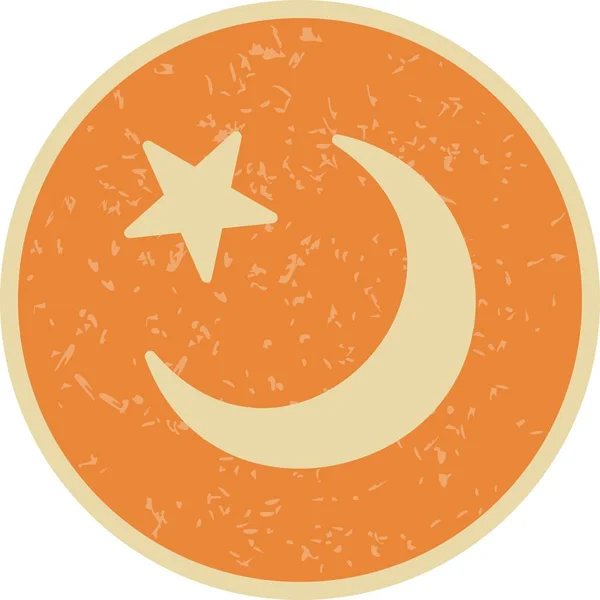 Crescent Moon Vector Icon Sign Icon Vector Illustration Personal Commercial — Stock Vector