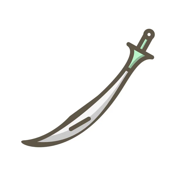 Schwert Vektor Symbol Symbol Vektor Illustration Für Den Persönlichen Und — Stockvektor