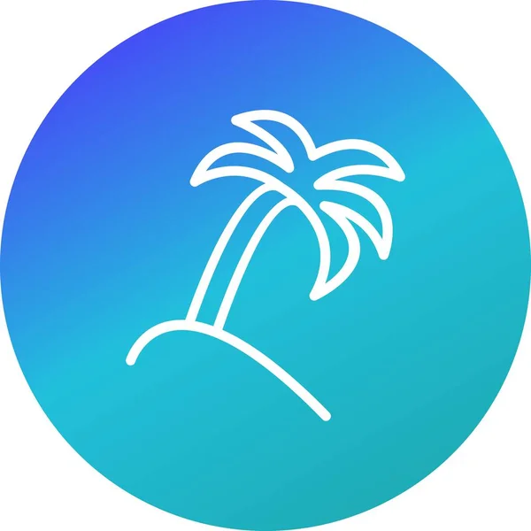 Palm Tree Vector Icon Signaal Pictogram Vectorillustratie Voor Persoonlijk Commercieel — Stockvector