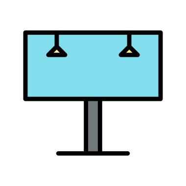 Billboard vektör simge işareti simge vektör çizim kişisel ve ticari kullanım için..