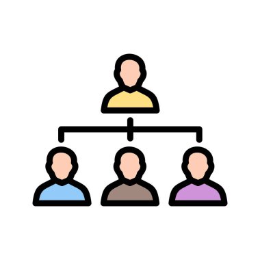 Organizasyon vektör simge işareti simge vektör çizim kişisel ve ticari kullanım için..