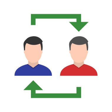 Exchange vektör simge işareti simge vektör çizim kişisel ve ticari kullanım için..