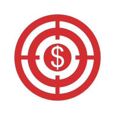 Hedef vektör simge işareti simge vektör çizim kişisel ve ticari kullanım için..