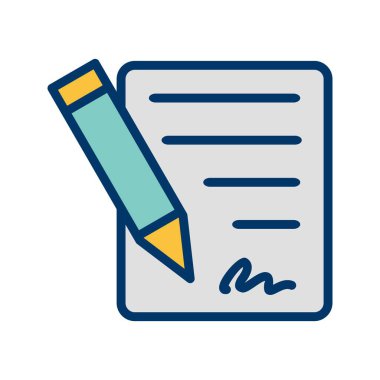 Sözleşme vektör simge işareti simge vektör çizim kişisel ve ticari kullanım için..