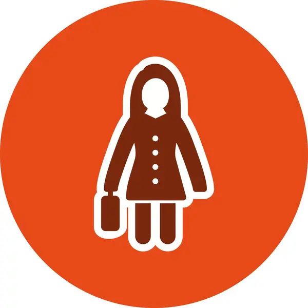 Women With Briefcase Vector Icon Sign Icon Vector Illustration For Personal And Commercial Use..
