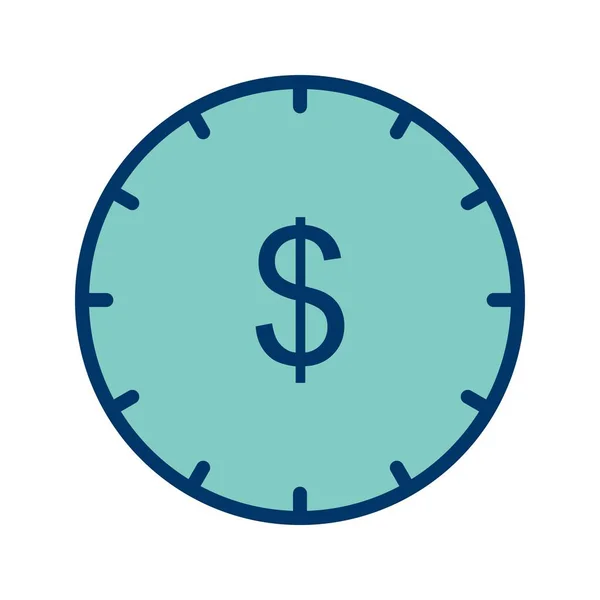 时间是货币矢量图标标志图标矢量插图的个人和商业用途 — 图库矢量图片