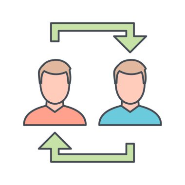 Exchange vektör simge işareti simge vektör çizim kişisel ve ticari kullanım için..