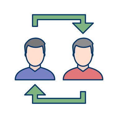 Exchange vektör simge işareti simge vektör çizim kişisel ve ticari kullanım için..