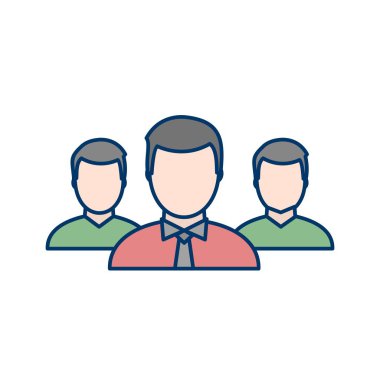 Grup vektör simge işareti simge vektör çizim kişisel ve ticari kullanım için genel başkanı..