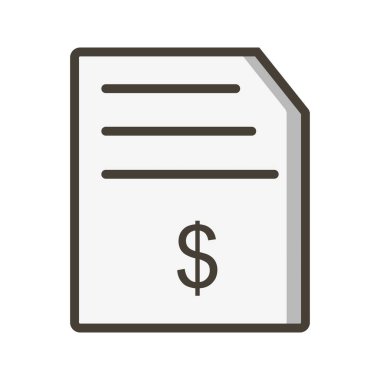 Fatura vektör simge işareti simge vektör çizim kişisel ve ticari kullanım için..