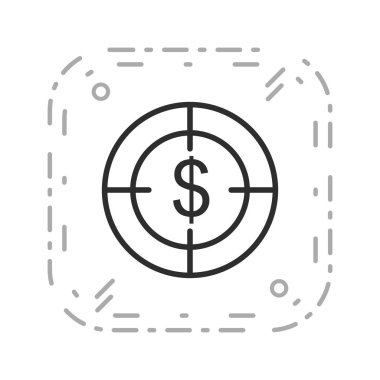 Hedef vektör simge işareti simge vektör çizim kişisel ve ticari kullanım için..