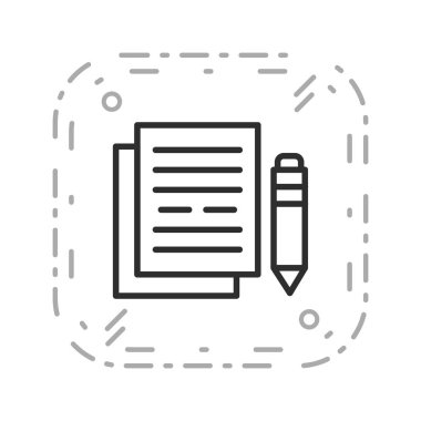 Belgeleri vektör simge işareti simge vektör çizim kişisel ve ticari kullanım için..